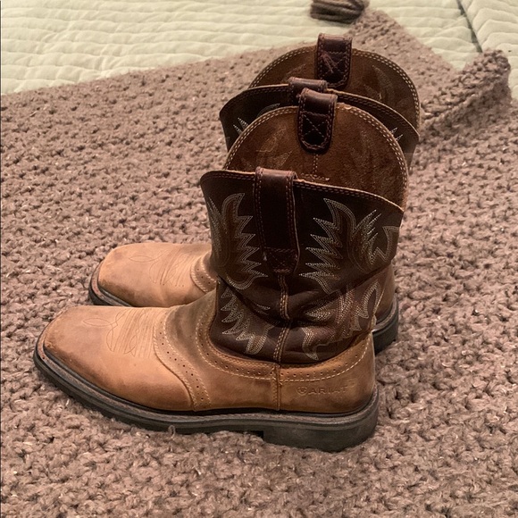 Rustic Brown Cowboy Boots - Picture 4 of 6